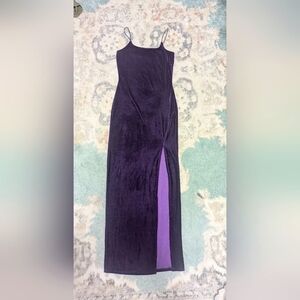 90s Velvet Purple Vintage Dress